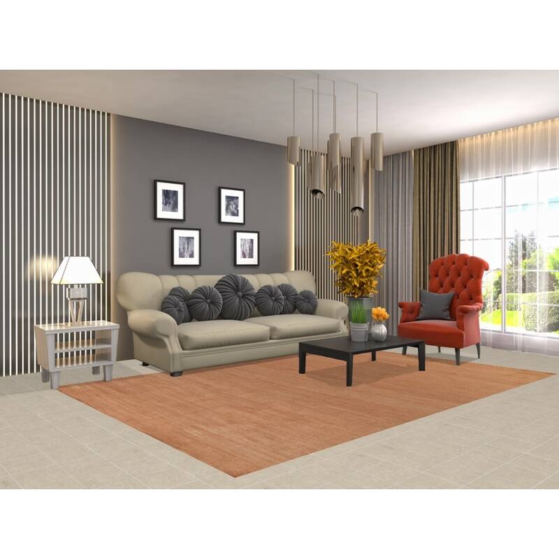 Tribal / Modern Gabbeh Oriental Area Rug Hand-Knotted Wool Carpet - 6'6" x 9'7"