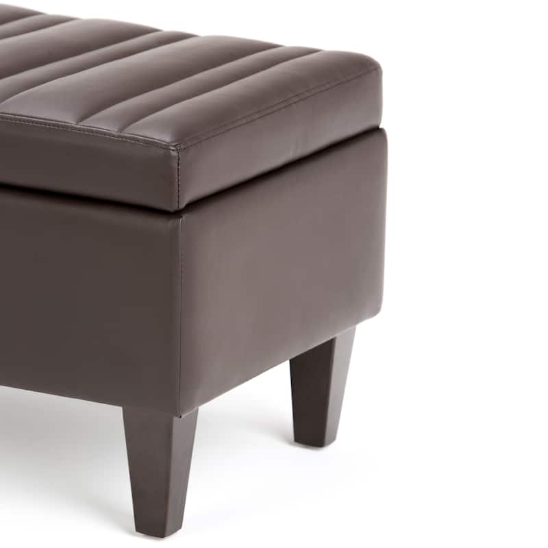 WYNDENHALL Garret 48 inch Wide Contemporary Rectangle Storage Ottoman
