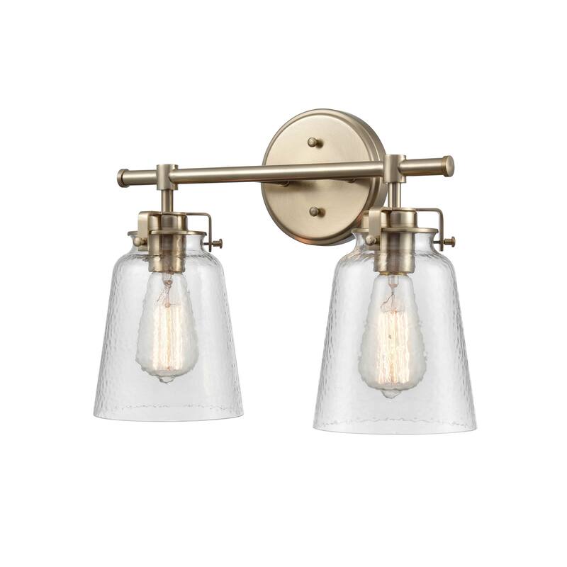 Millennium Lighting Amberose Vanity Light with Hammered Glass Shades