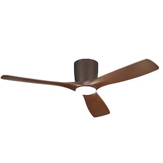 Kichler Lighting Volos 54 inch Integrated LED Indoor Satin Natural Bronze Flush Mount Ceiling Fan