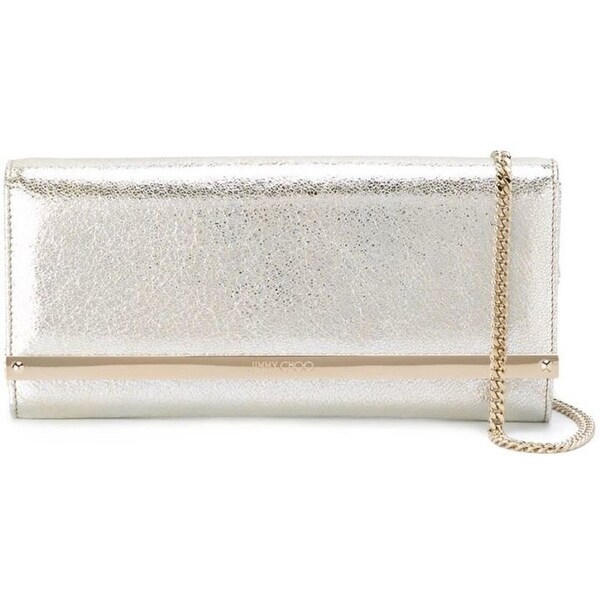jimmy choo metallic clutch