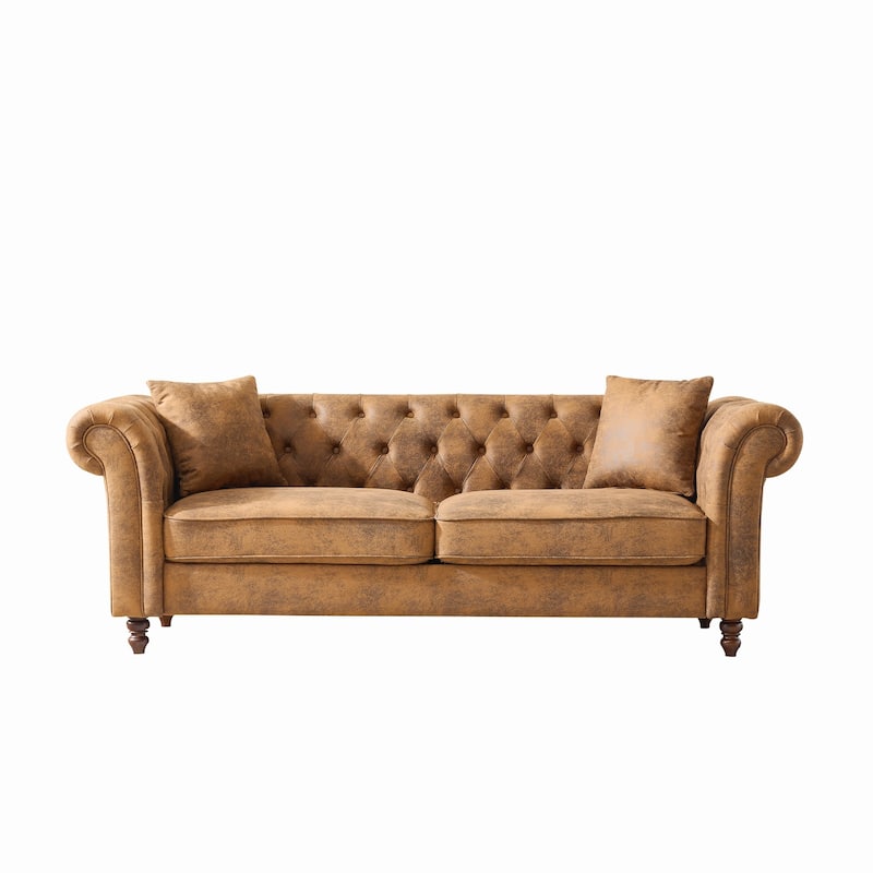 Chesterfield ‌Sofa 3 Seater Couch with Deep Seat and Tufted Back
