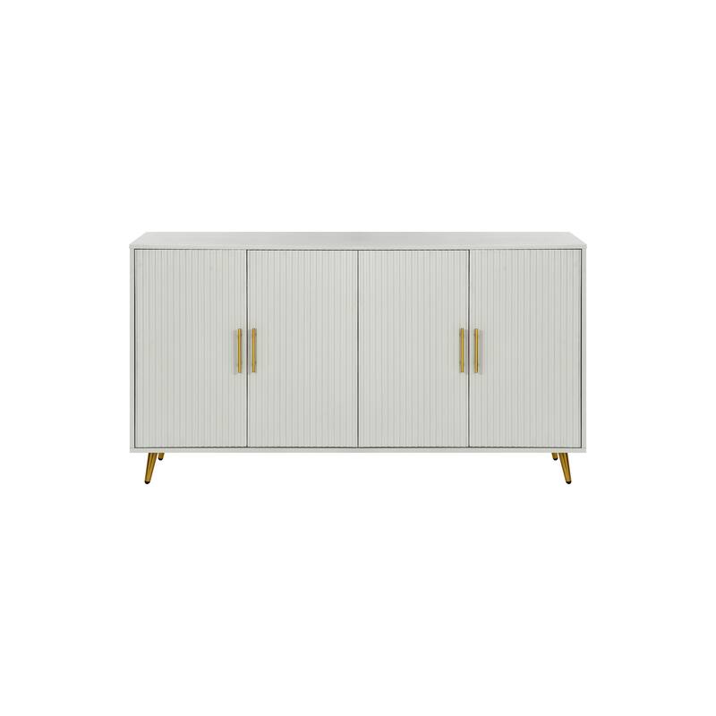Elegant Sideboard Buffet Cabinet with Gold-Plated Legs & Antique Handles for Stylish Storage