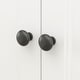 preview thumbnail 9 of 11, 63"W Wood Family Wardrobe Armoire Closet White Lacquer Clothing Rods