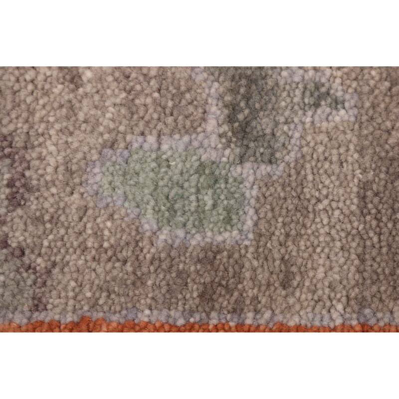 ECARPETGALLERY Hand-knotted Modern Oushak Grey Wool Rug - 7'9 x 9'11