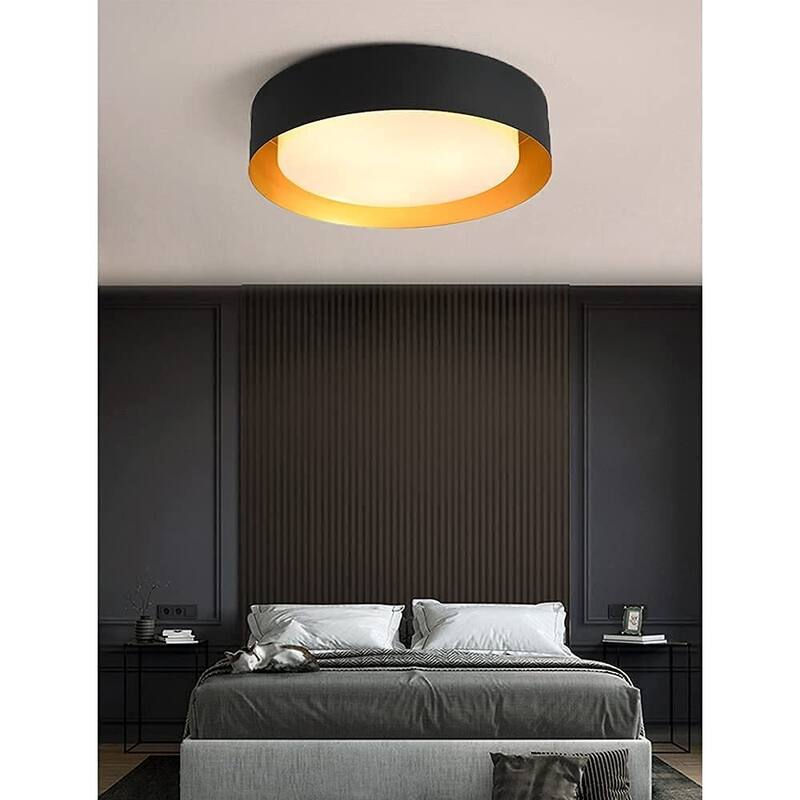Modern Minimalist Round Drum Flush Mount Ceiling Lights