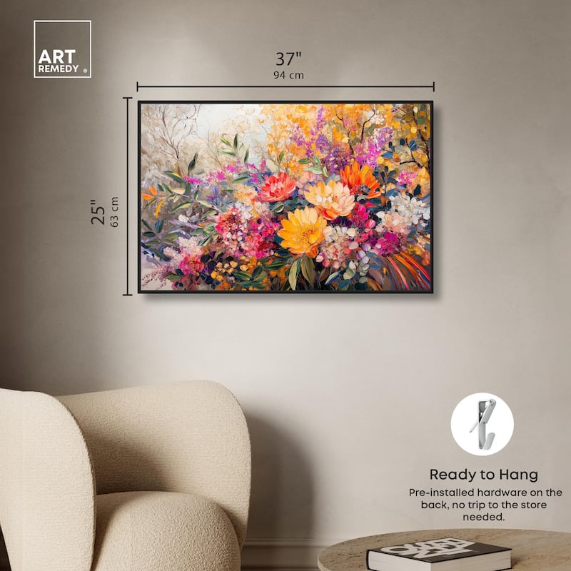 Golden Hour Garden Canvas by Art Remedy