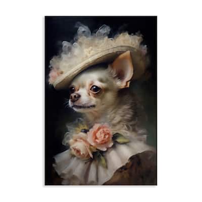 Stupell Classic Fashion Chihuahua Canvas Wall Art Design By Wumples