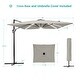 preview thumbnail 10 of 40, BONOSUKI 11.5x9FT LED Cantilever Patio Umbrella with 360 Rotation