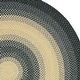 preview thumbnail 25 of 44, SAFAVIEH Handmade Braided Josefa Country Rug 2'6" x 5' Half-Moon - Black/Grey - Novelty