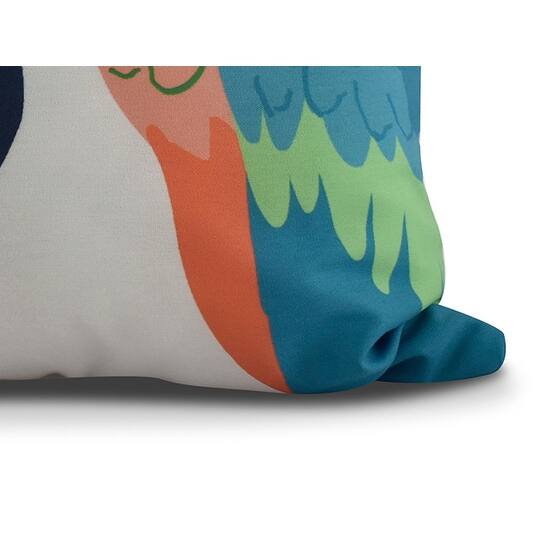 18 x 18 Inch Macaw Close Up Animal Print Outdoor Pillow