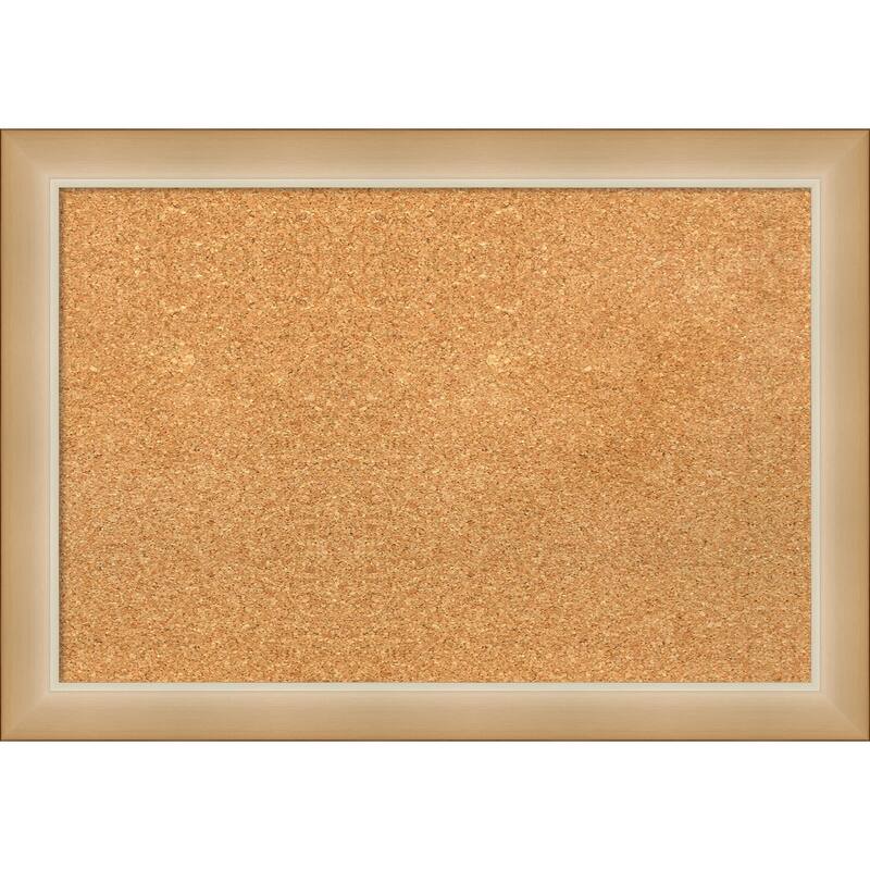 Eva Narrow Framed Cork Bulletin Memo Board - 27-Inch x 19-Inch - Eva Ombre Gold