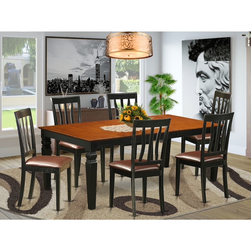 Elegant Dining Table Set - Modern Kitchen Table with 8 Chairs - Baroque Style Furniture