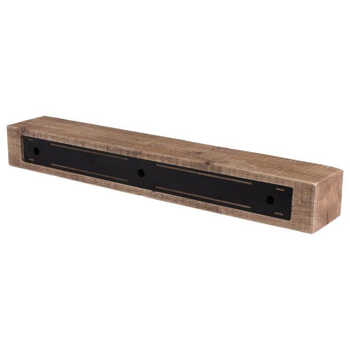 Solid Beam Wood Mantel Shelf