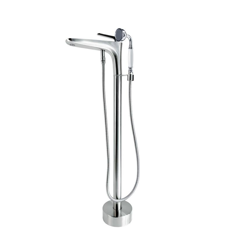 Pluto Triangle Head Tub Filler Faucet with Hand Shower