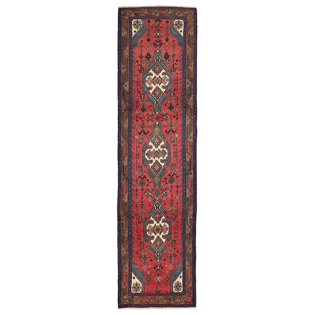 ECARPETGALLERY Hand-knotted Konya Anatolian Red Wool Rug - 2'9 x 11'2