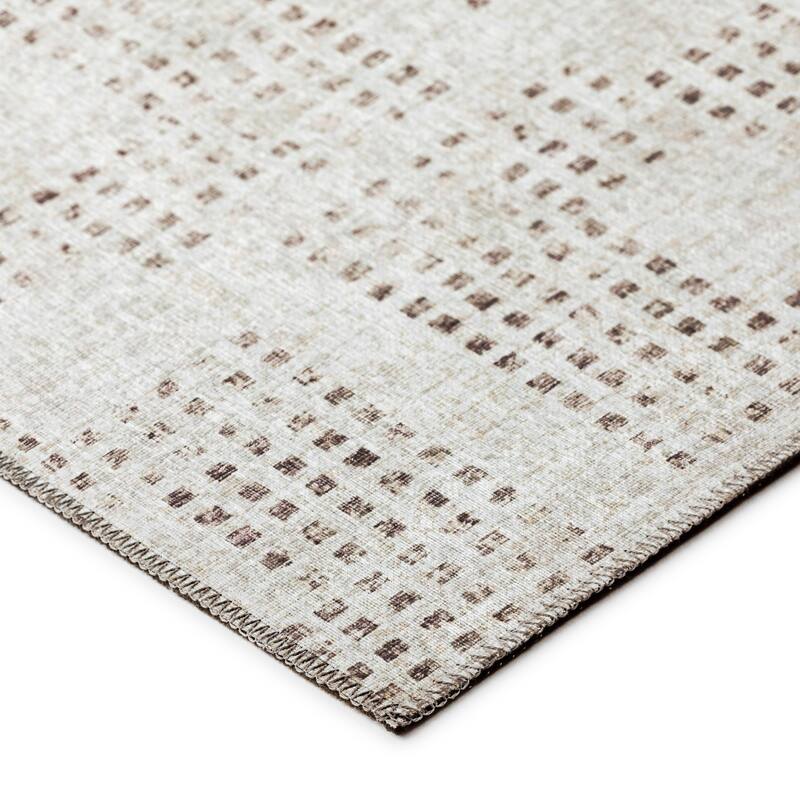 Indoor/ Outdoor Eleanor Modern Houndstooth Washable Rug