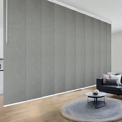 InStyleDesign Lucinda 10-Panel Double Rail White Panel Track Extendable 120"-218"W x 94"H, Panel width 23.5"