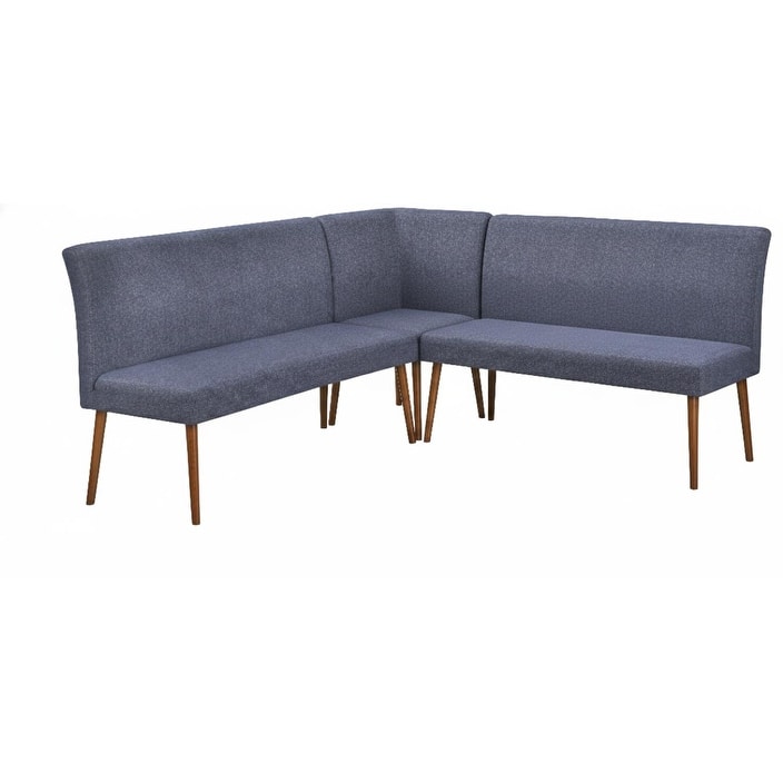 Simple Living 3-piece Ripton Nook Banquette Set - Blue