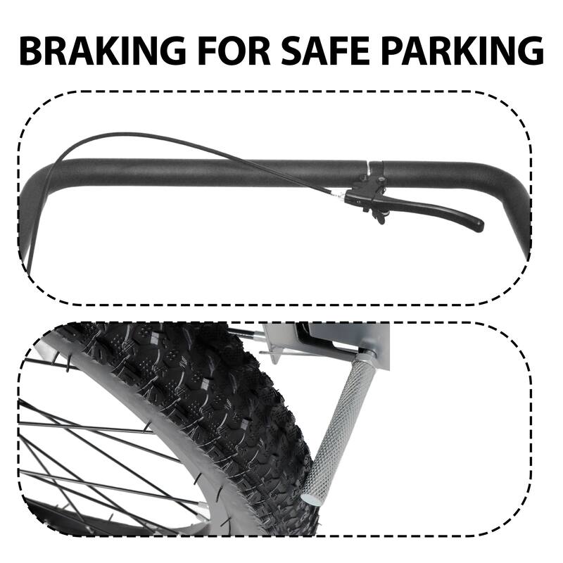 3-in-1 Heavy-Duty Bike Cargo Trailer -Bike Compatible Steel Frame, 110lb Capacity, Convertible Stroller & Pull Cart