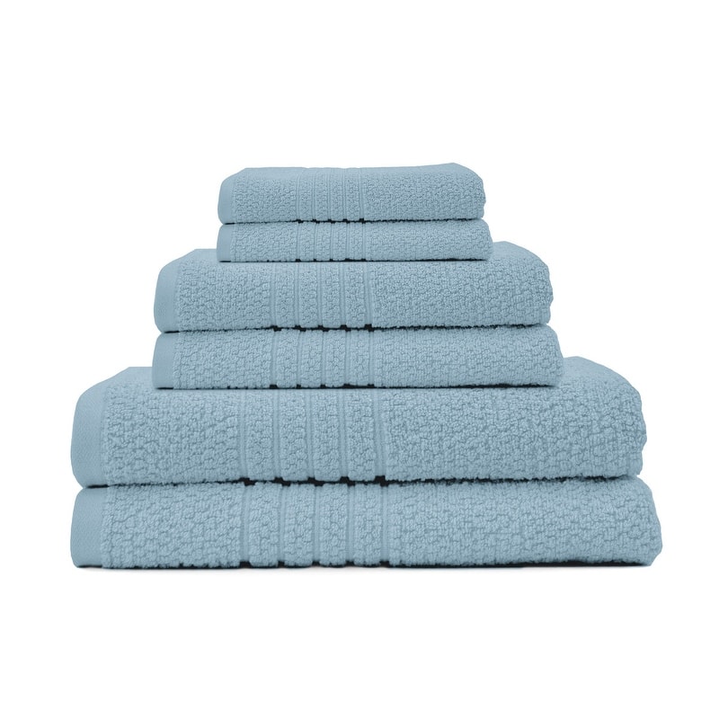 Softee 6-Piece 100% Cotton Bath - Aqua