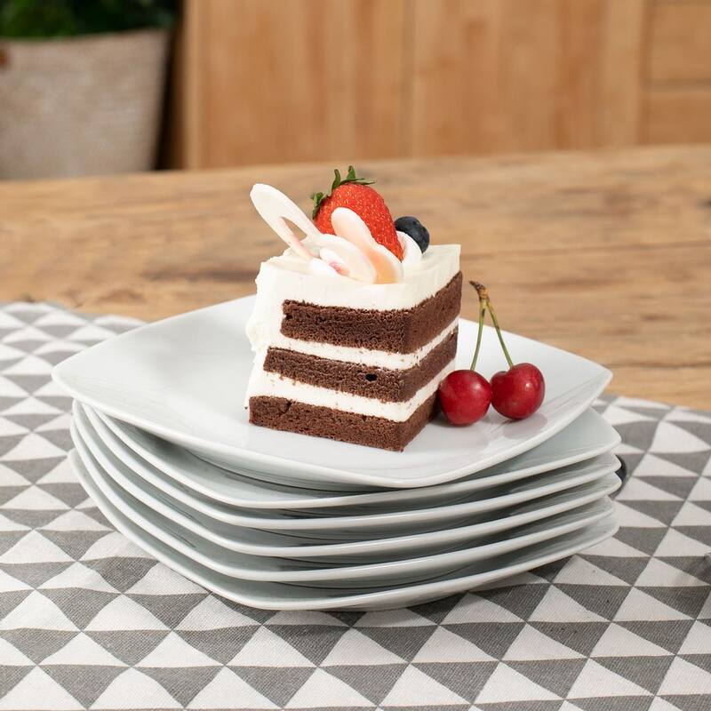 MALACASA Julia Porcelain Dessert Plates (Set of 6)