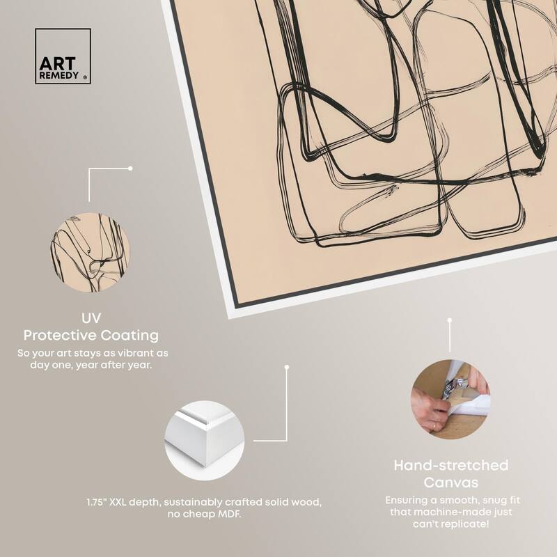 Embrace of Lines III Canvas by Art Remedy