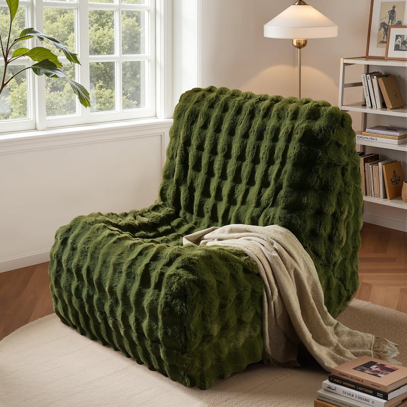 OVIOS Cloud-Like Plush Bean Bag Chair (Reinforced Pile Edition) - Green