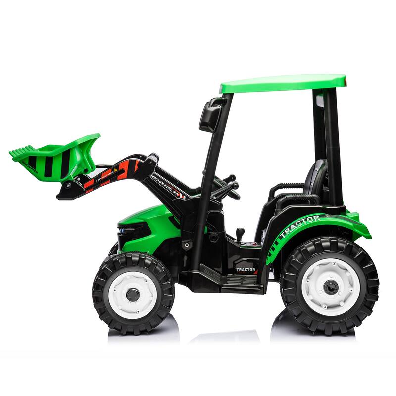 Green Kids Ride on Tractors with Parent Remote Control, Pedal Tractors Ride on Car Toy Battery Powered Electric Vehicle