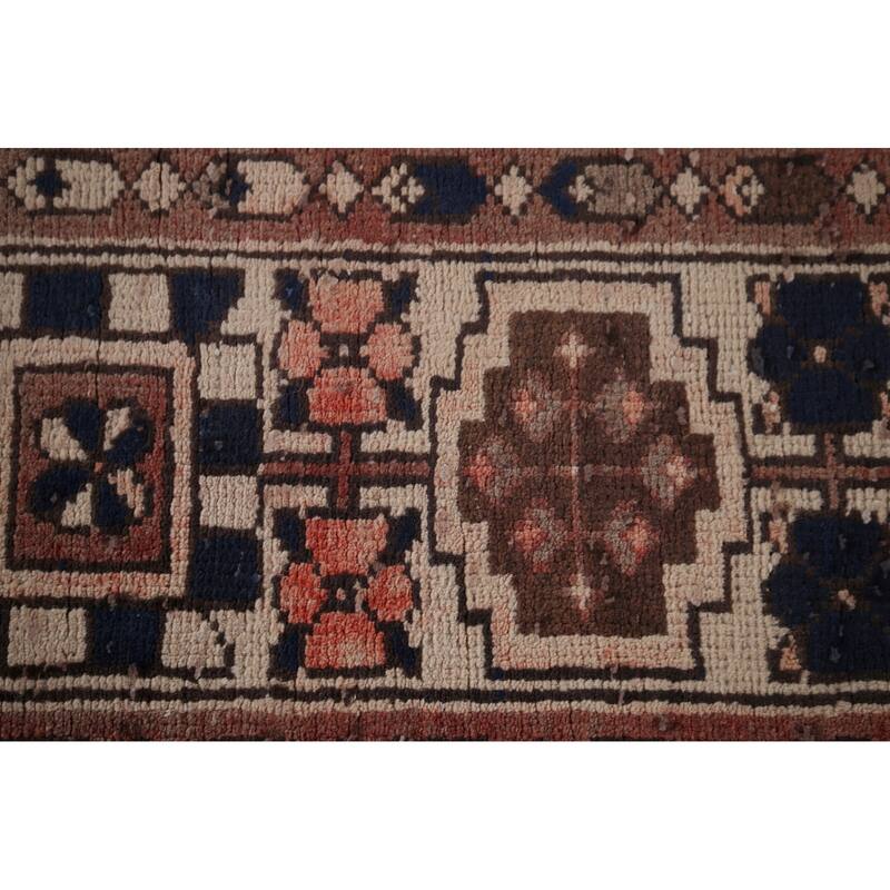 Bakhtiari Persian Vintage Rug Hand-Knotted Traditional Wool Carpet - 6'9"x 10'1"