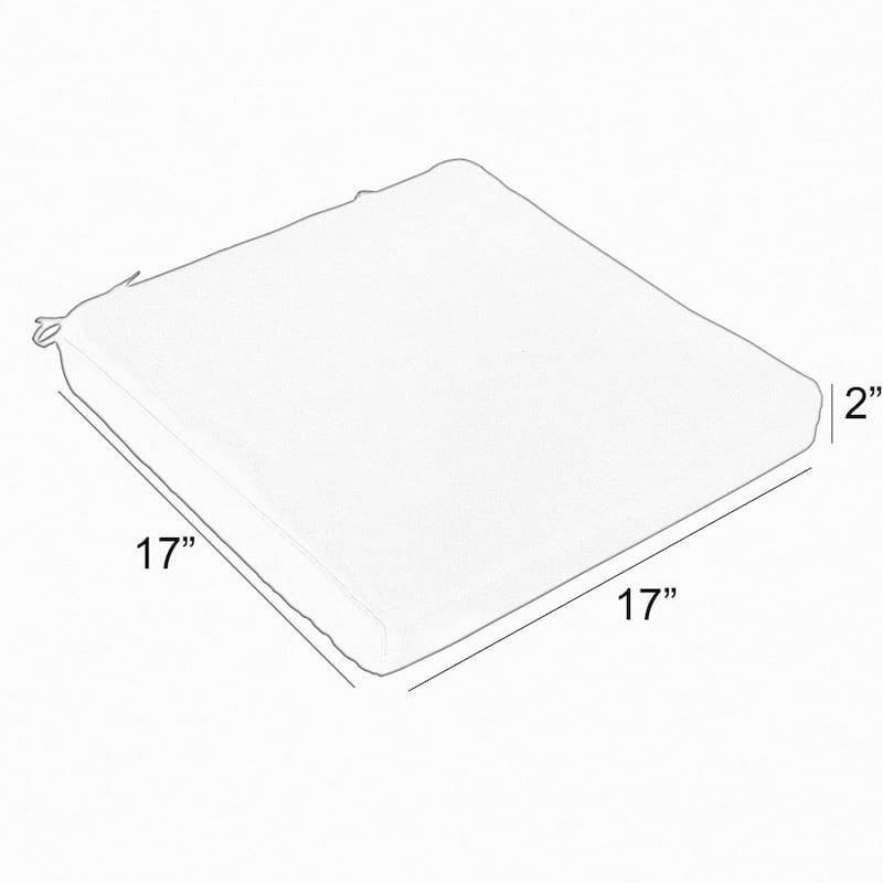 Sorra Home Sunbrella Outdoor Corded Chair Pad Set of 2