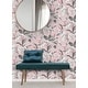 preview thumbnail 3 of 4, Brewster Meridian Parade Pink Tropical Leaves Wallpaper