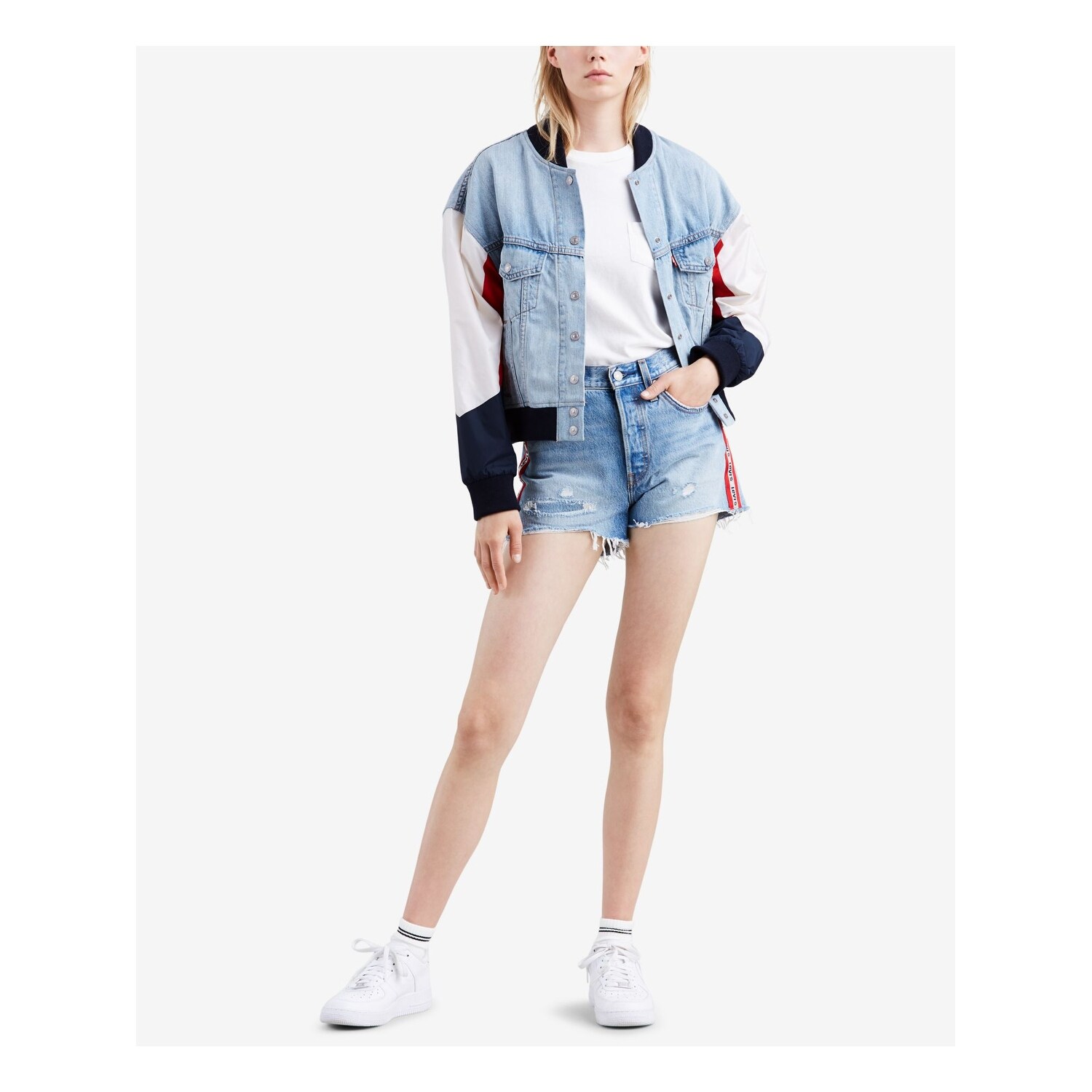 levi frayed shorts