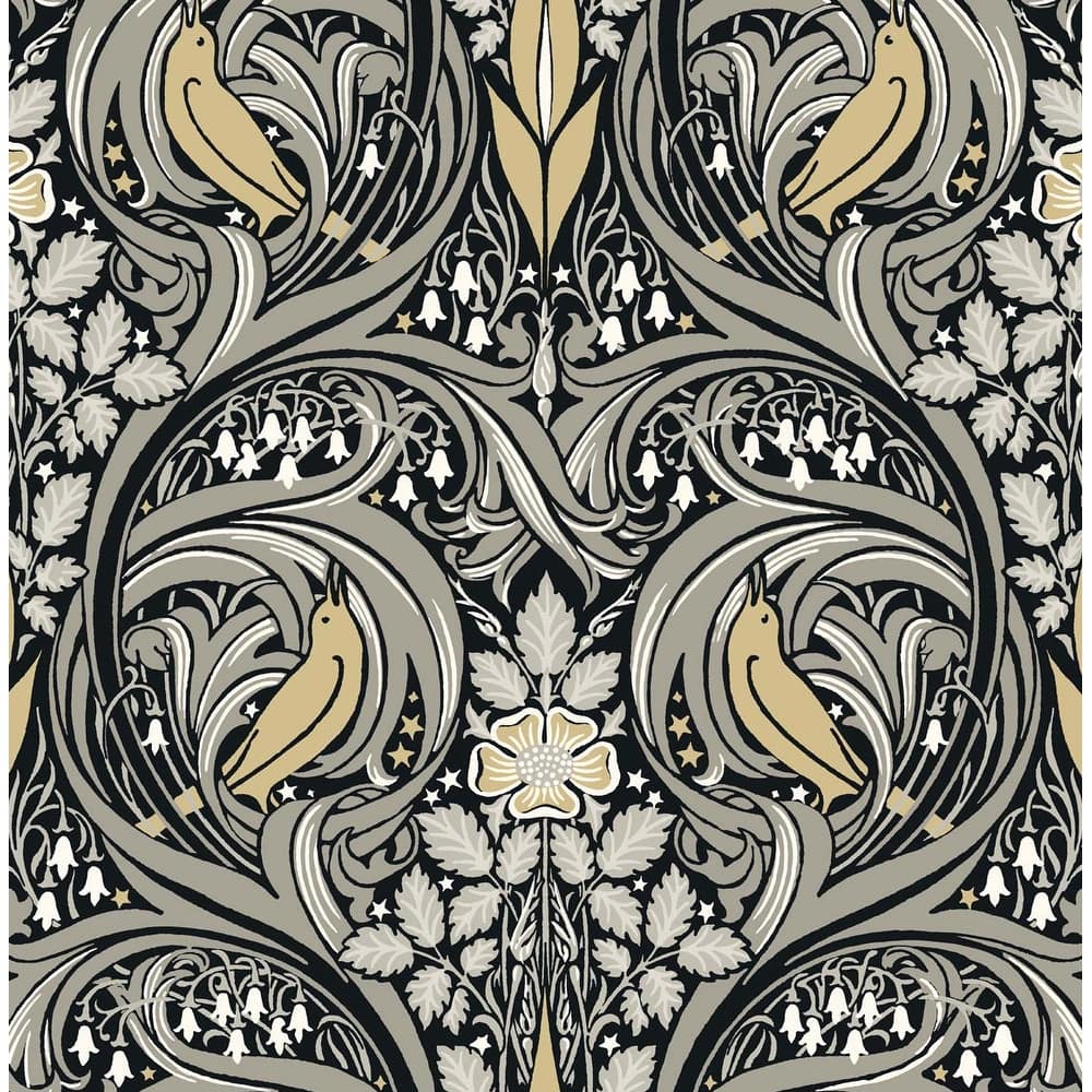 NextWall Bird Ogee Peel and Stick Wallpaper