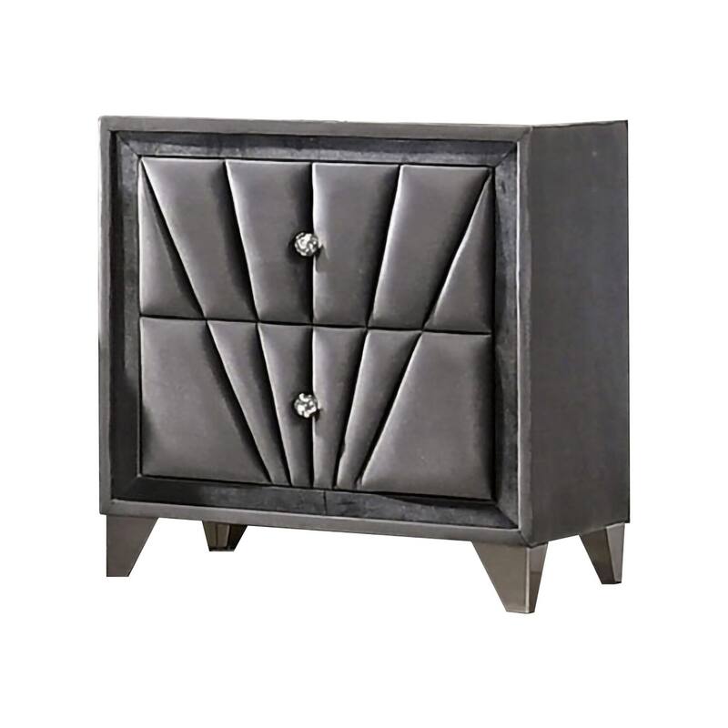 Gray 2 Drawer 18.13 in. W Nightstand with Sturdy Hardware and Ample Storage