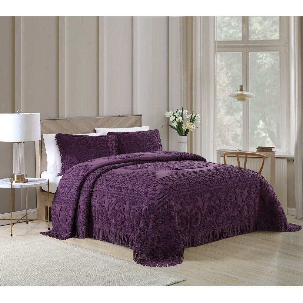 Purple sales bedspread queen
