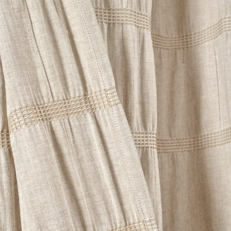 Lush Decor Waffle Stripe Woven Cotton Shower Curtain