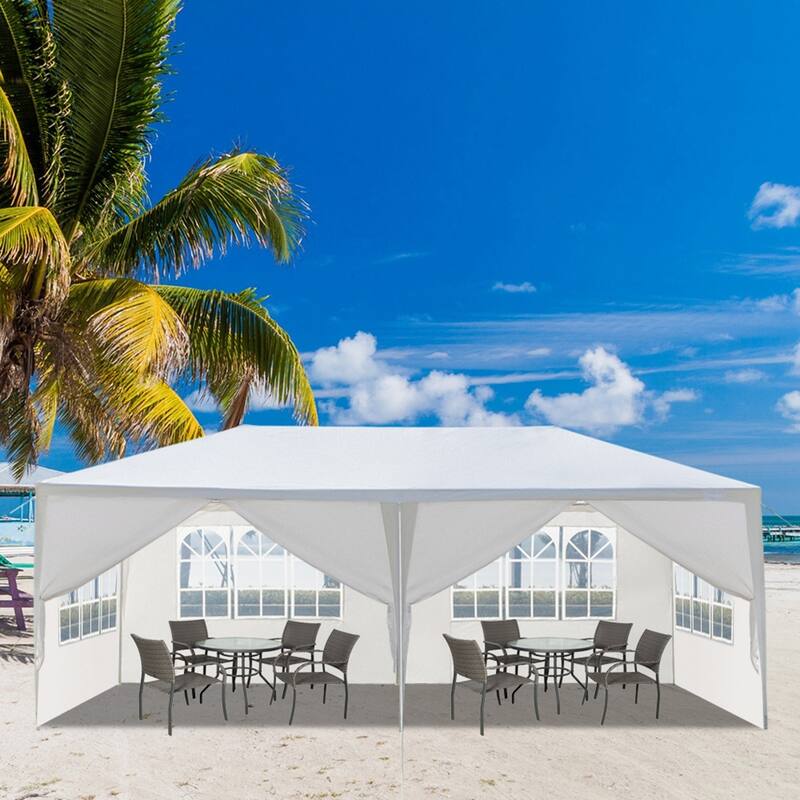 Outdoor Party Tent with 6 Removable Sidewalls, Waterproof Patio Gazebo