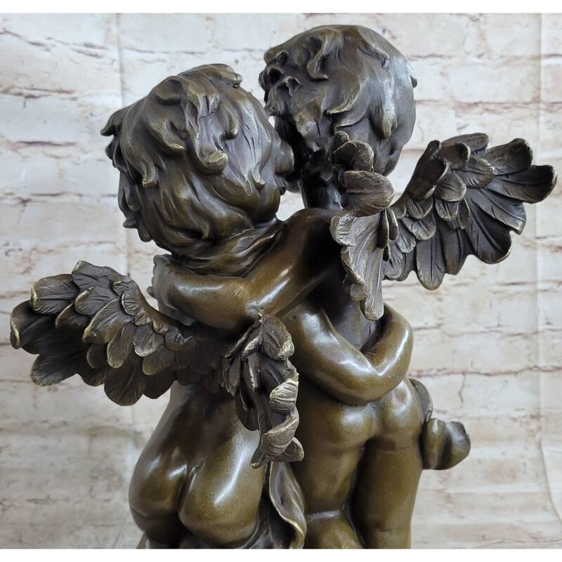 Hand Made Twin Brothers Puti Genuine Bronze Sculpture By Moreau Figurine