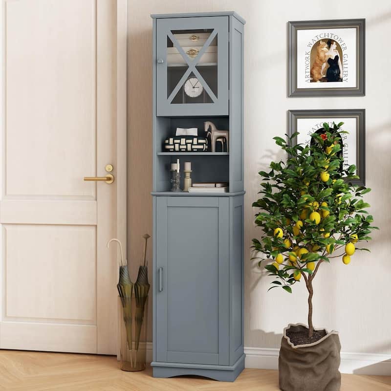 67" Tall Bathroom Storage Cabinet Narrow Bathroom Organizers