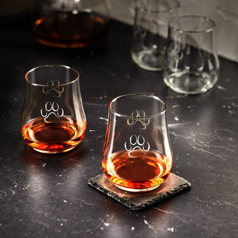 Libbey Modern Pets Posh Paw All-Purpose Glasses, 17-ounce, Set of 4 - Set of 4
