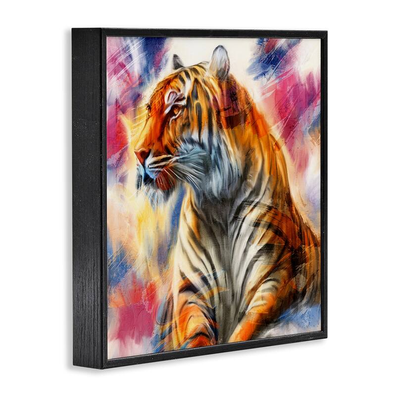 Stupell Fierce & Elegant Tiger Framed Giclee Art Design By Kim Allen