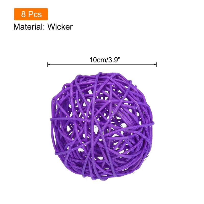 Wicker Rattan Balls 3.9 Inch Rattan Decorative Balls for Vase Fillers