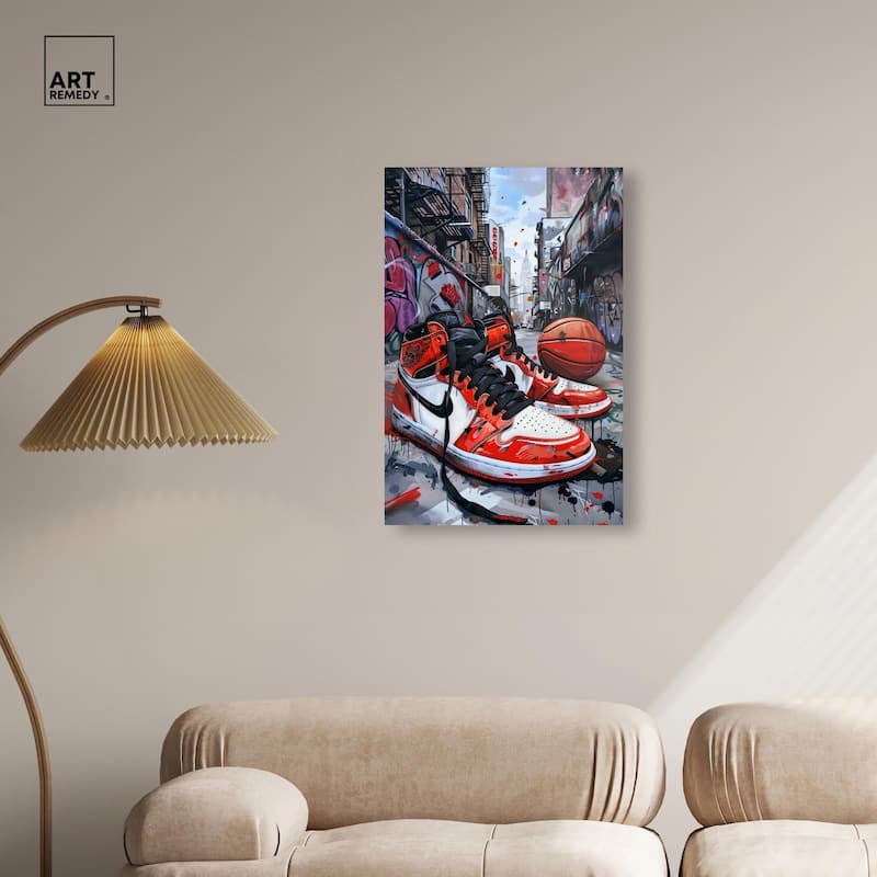 Streetwise Sneakers Canvas by Art Remedy, Gallery Wrapped