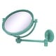 preview thumbnail 9 of 26, Allied Brass 8 Inch Wall Mounted Extending Make-Up Mirror 5X Magnification with Grooved Accent Sea Foam Green