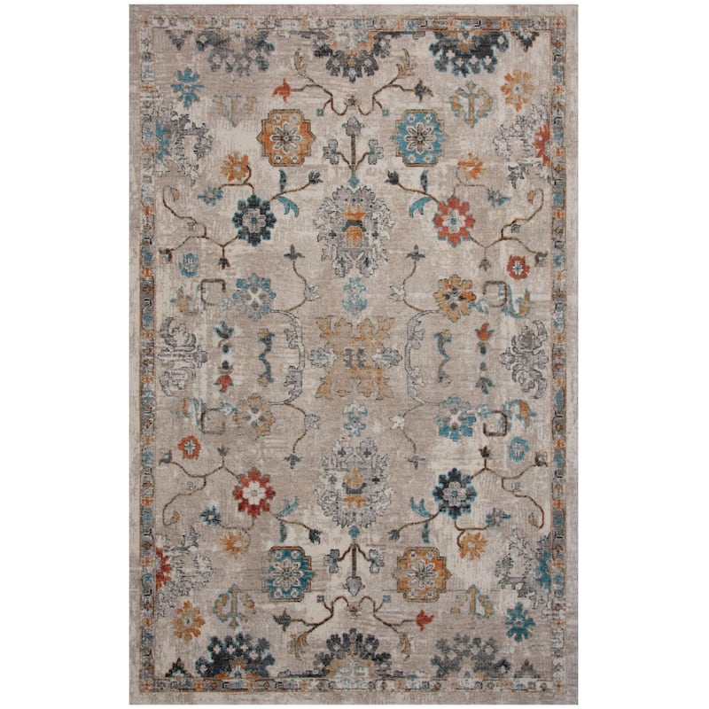 Alora Decor Cosmopolitan Traditional Beige Wool/Tencel Area Rug