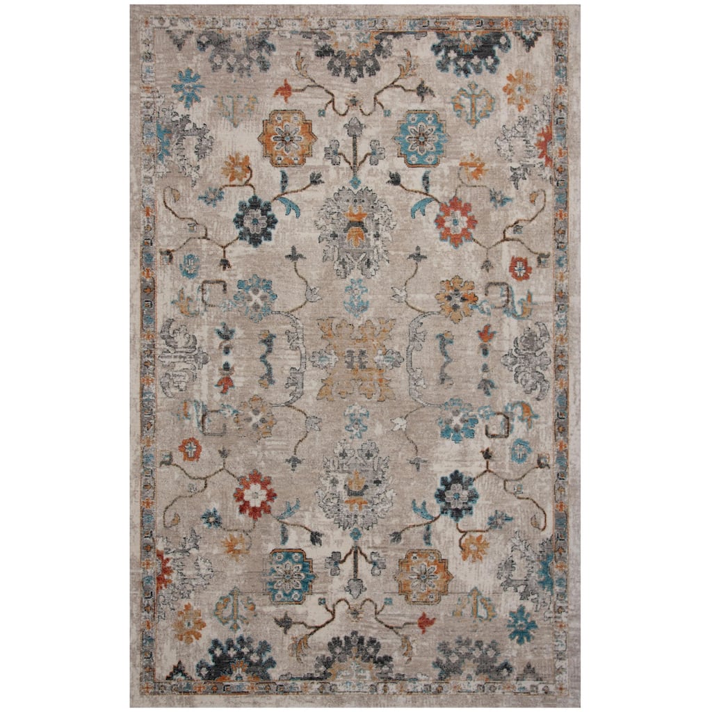 Alora Decor Cosmopolitan Traditional Beige Wool/Tencel Area Rug