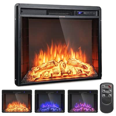 Costway 26 Inch Recessed Electric Fireplace heater W/ Remote Control - See Details