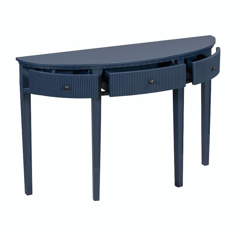 51'' Width Console Table with Vertical Stripe Drawer Fronts