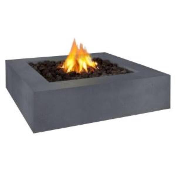 Shop Real Flame 9670lp Mezzo Square Propane Fire Pit In Flint Gray